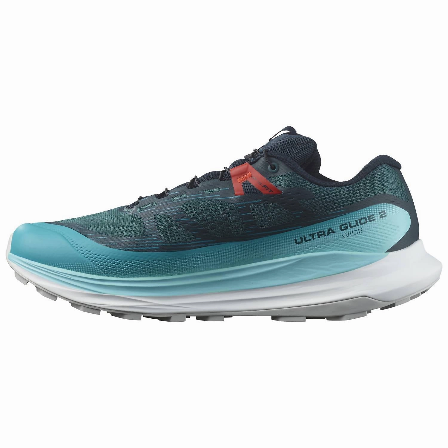Men's Ultra Glide 2 Trail Running Shoes In Atlantic Deep/blue Radiance/fiery Red