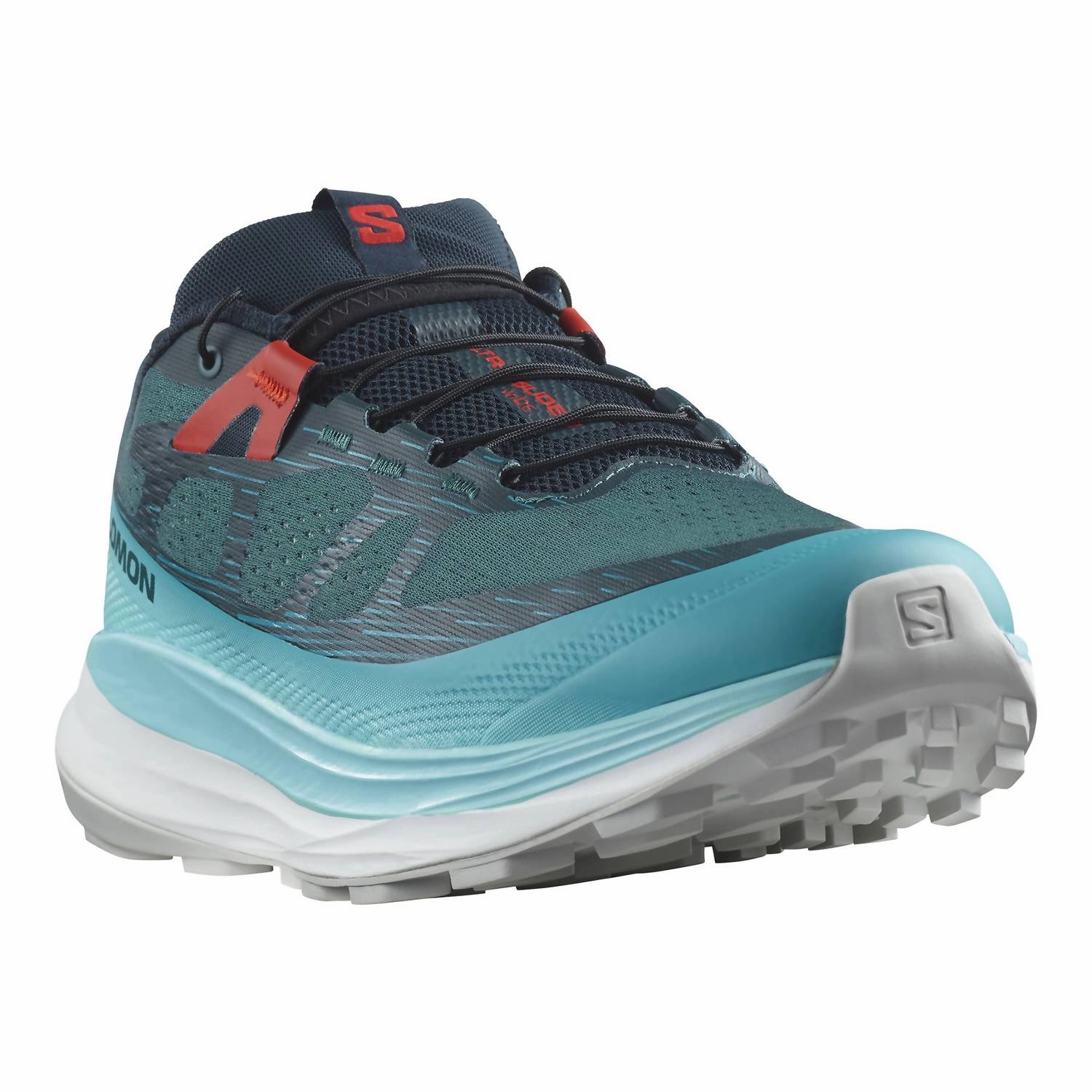 Men's Ultra Glide 2 Trail Running Shoes In Atlantic Deep/blue Radiance/fiery Red