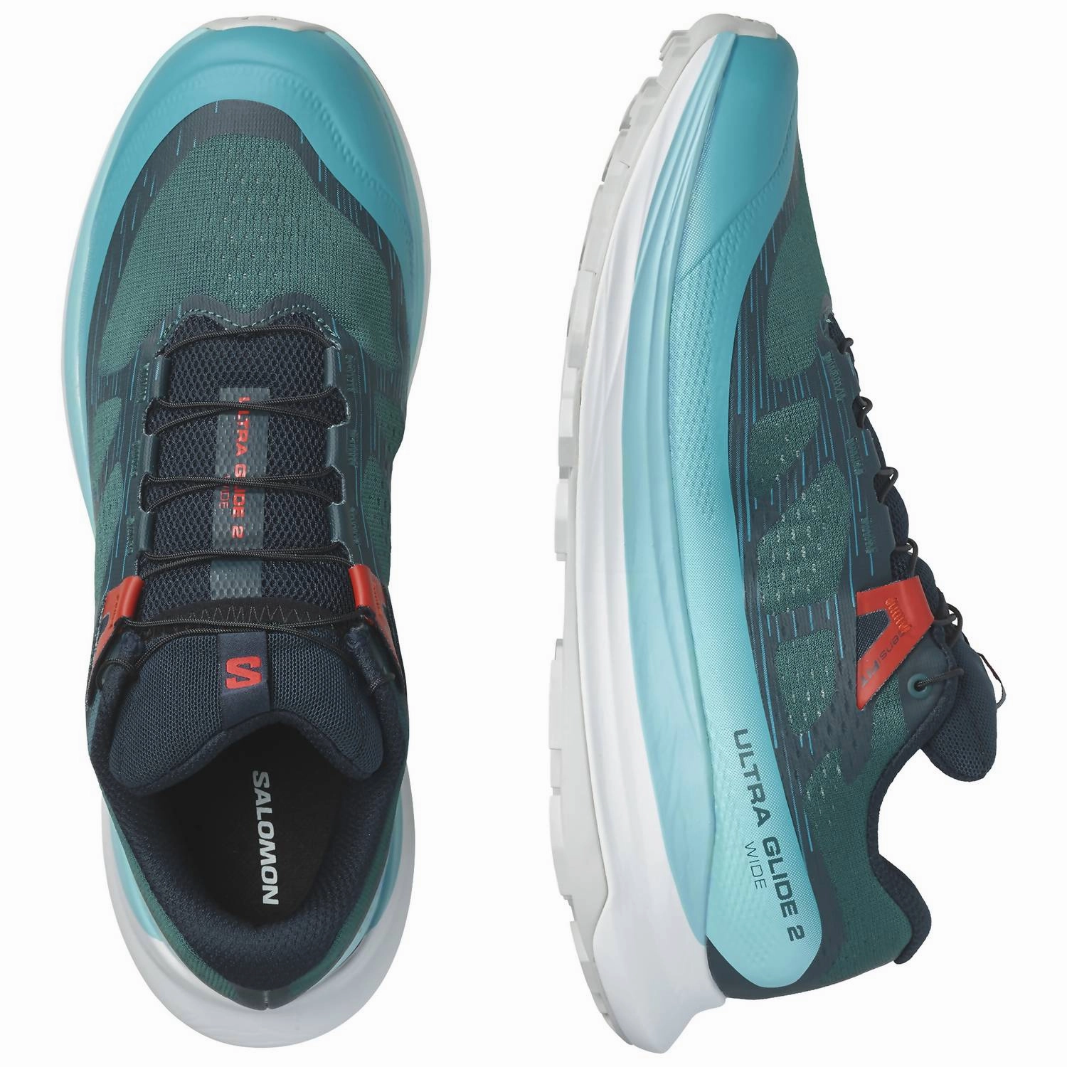 Men's Ultra Glide 2 Trail Running Shoes In Atlantic Deep/blue Radiance/fiery Red