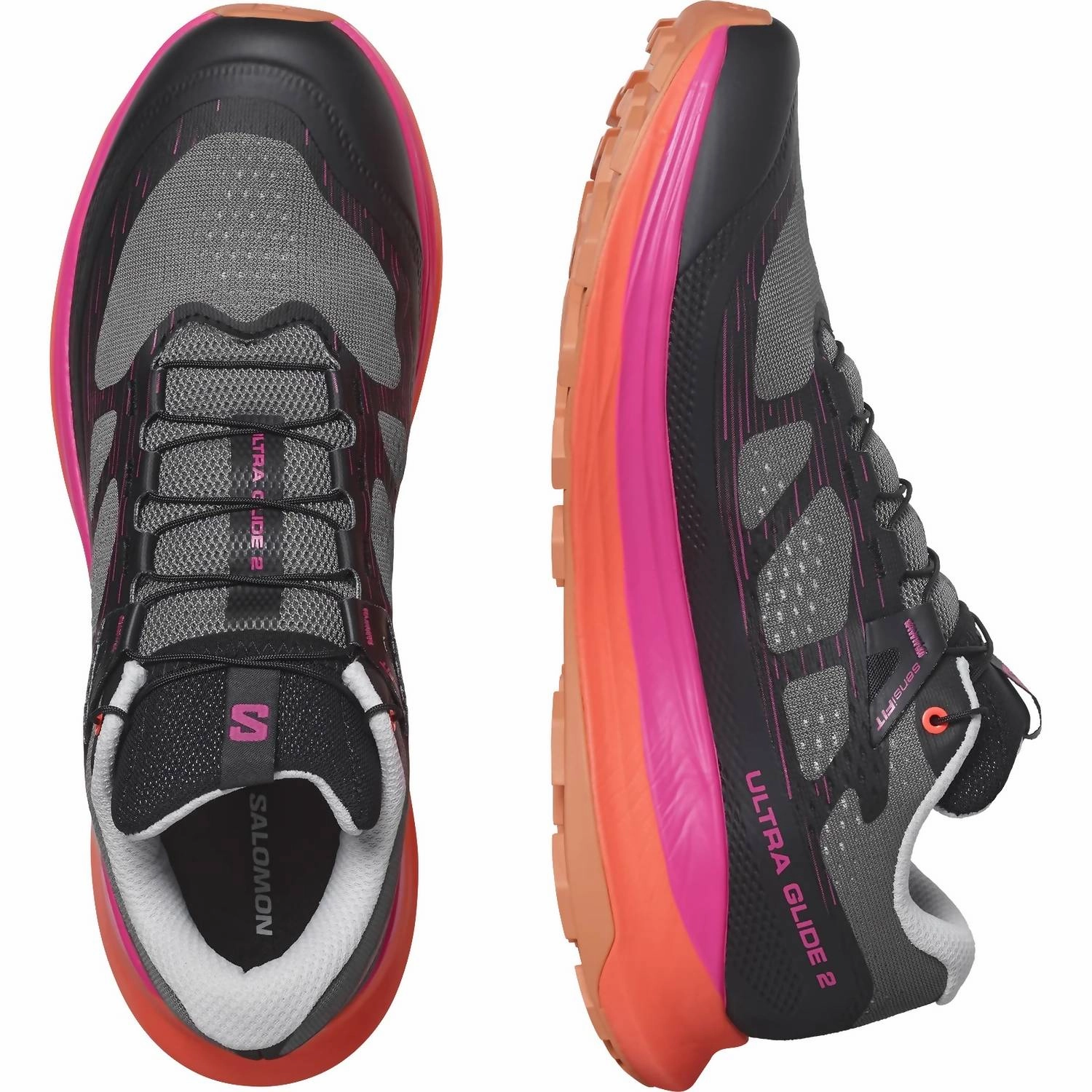 Men's Ultra Glide 2 Trail Running Shoes In Plum Kitten/black/pink Glo