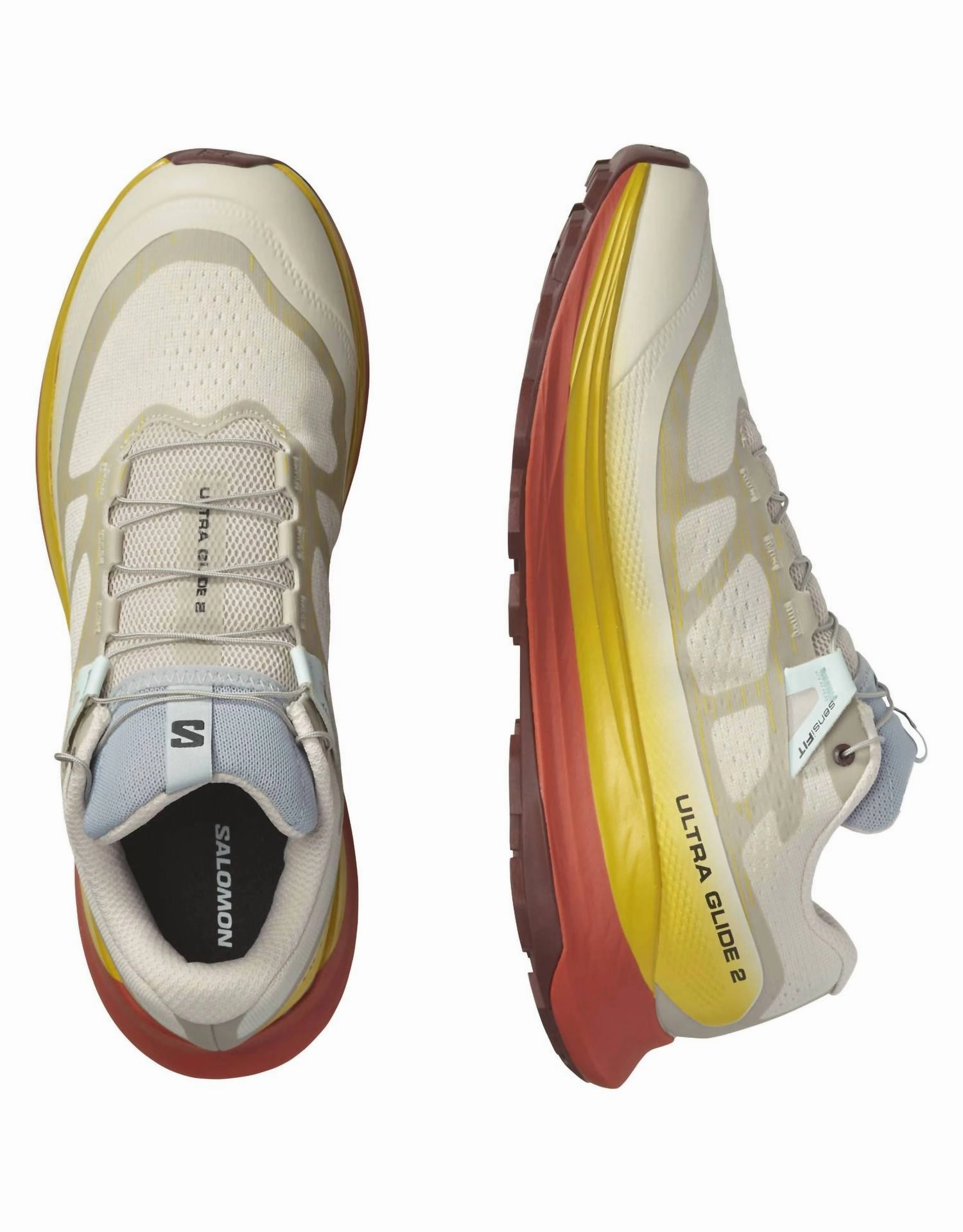 Men's Ultra Glide 2 Trail Running Shoes In Rainy Day/freesia/hot Sauce