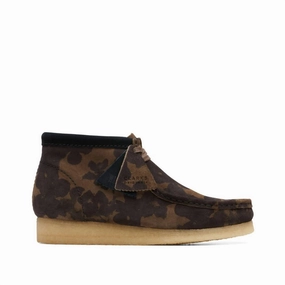 Men's Wallabee Boot In Black/khaki Floral Cheap Mens Boots & Chukkas
