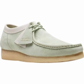 Men's Wallabee Boots In Pale Green Cheap Mens Boots & Chukkas