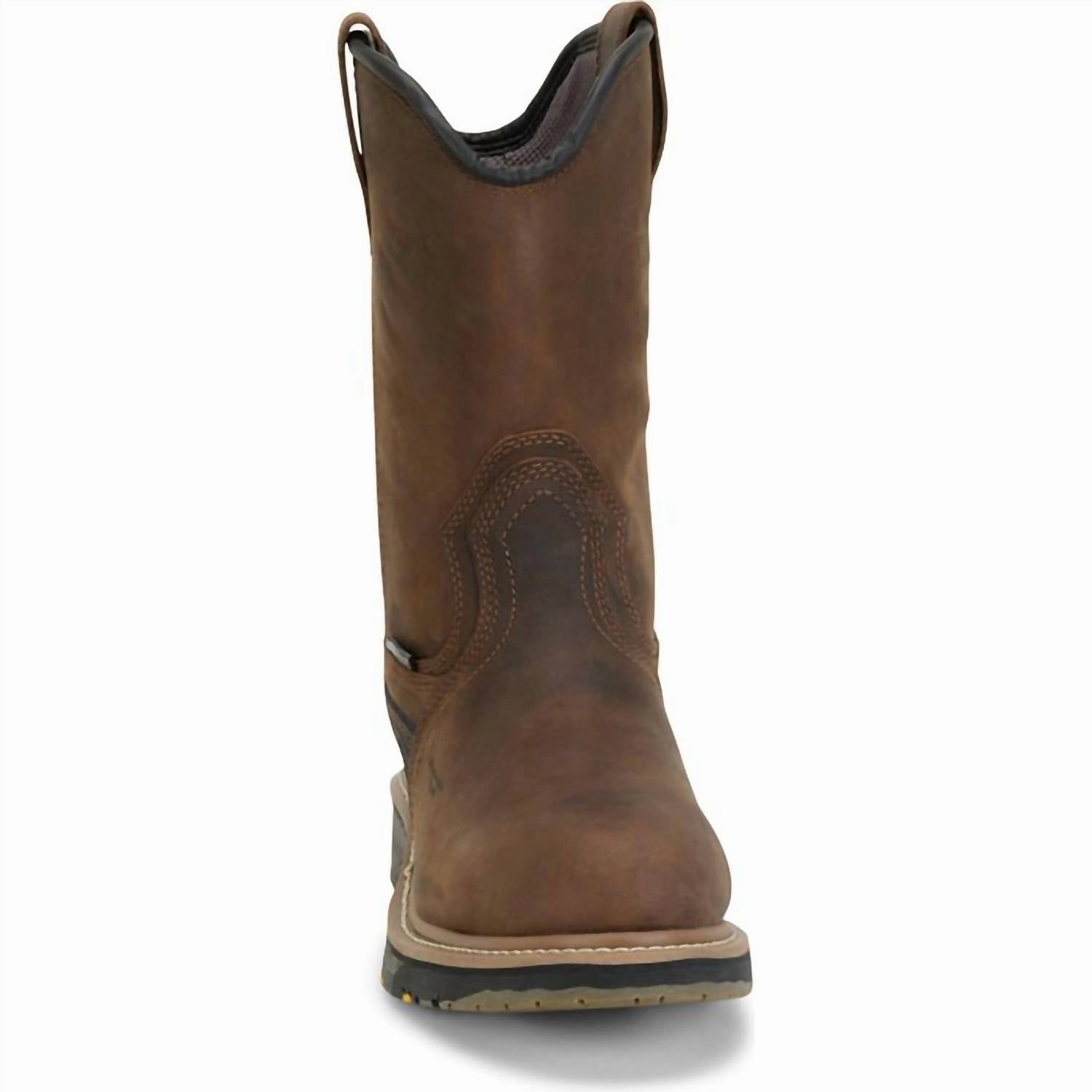 Men's Well X Workflex 10" Slip On Work Boots In Brown