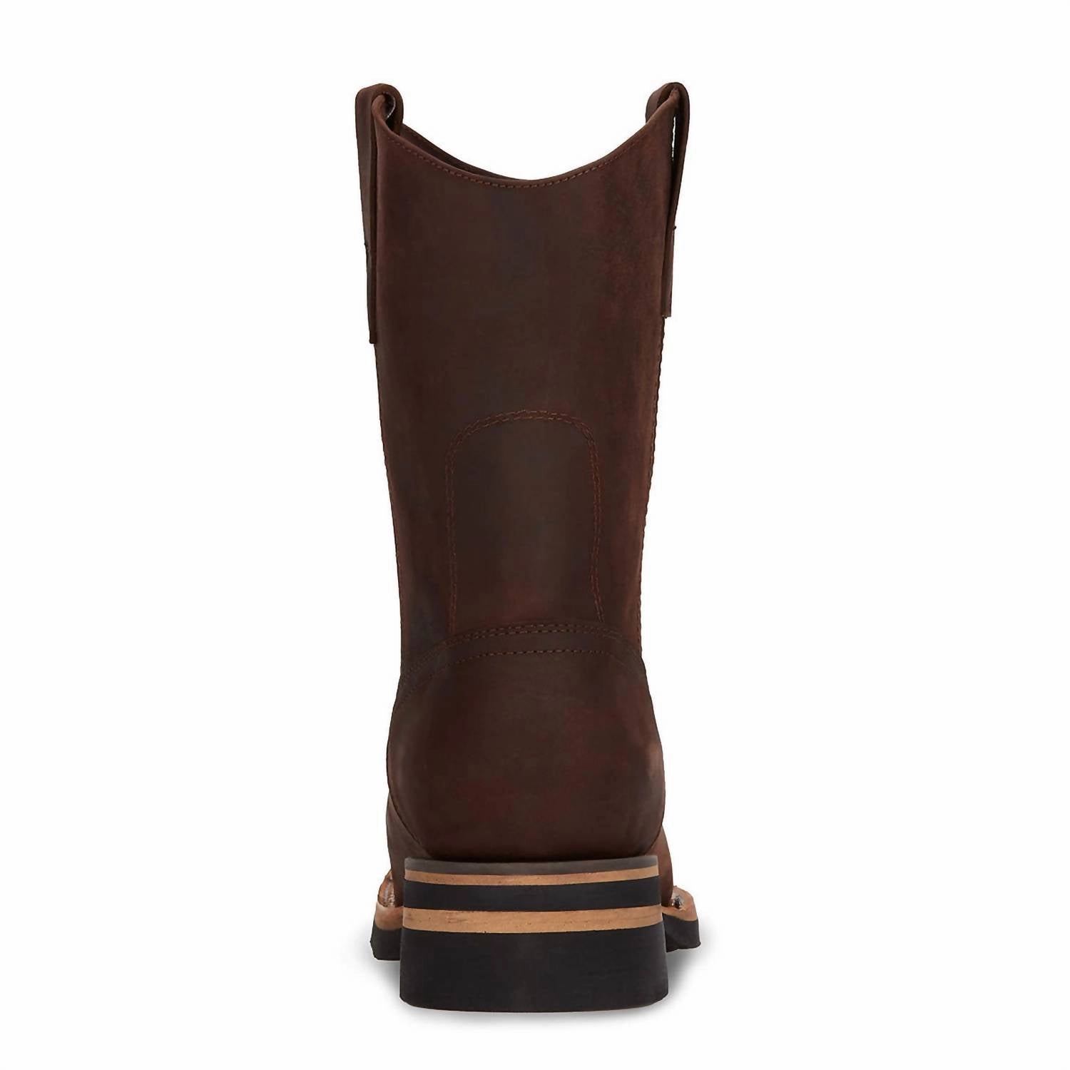 Men's Western Suede Leather Boots In Brown