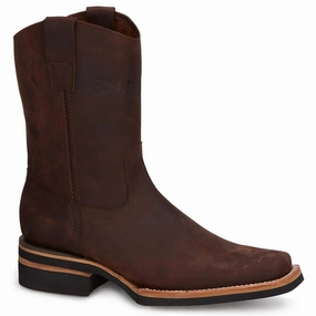 Men's Western Suede Leather Boots In Brown Mens Chukka Boots outlet deals
