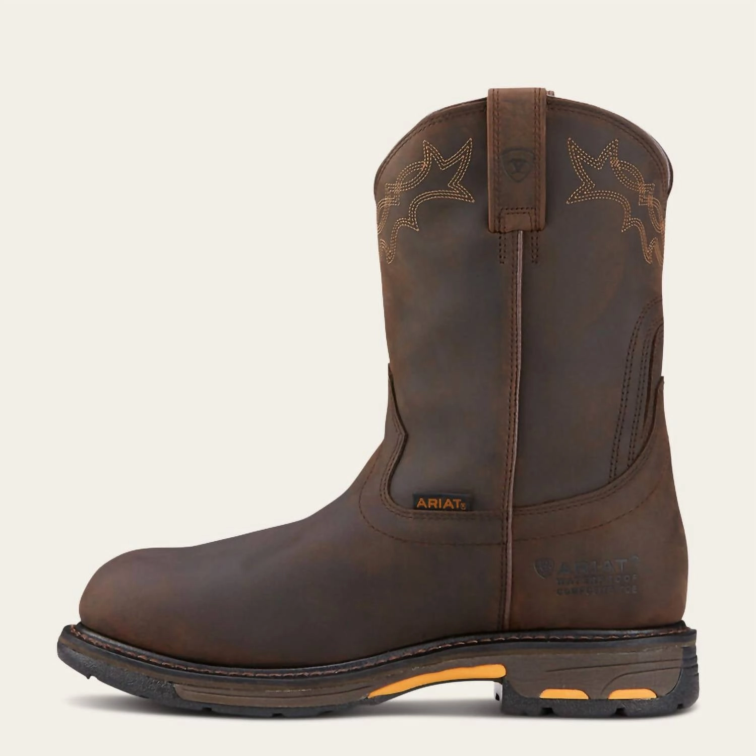 Men's Workhog Waterproof Work Boots In Oily Distressed Brown