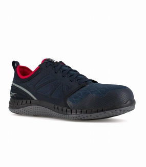 Men's Zprint Work Athletic Work Shoe - Medium Width In Navy Cheap Mens Athletic Sneakers