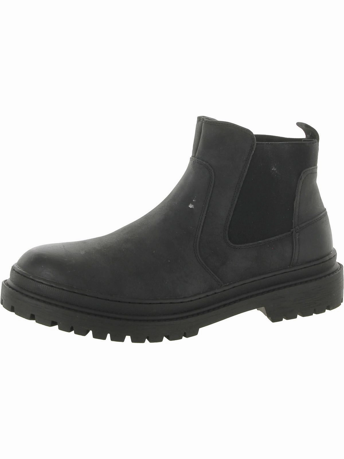 Mens Faux Leather Chelsea Boots
