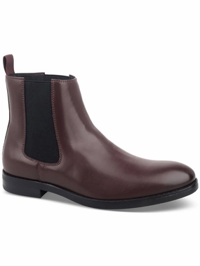 Mens Faux Leather Pull On Chelsea Boots Mens Chukka Boots outlet deals
