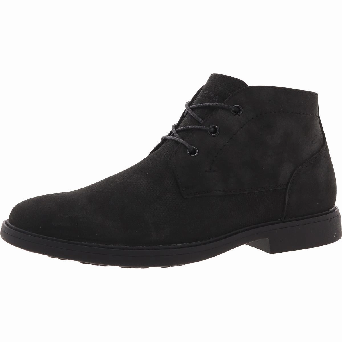 Mens Lace-Up Faux Leather Chukka Boots