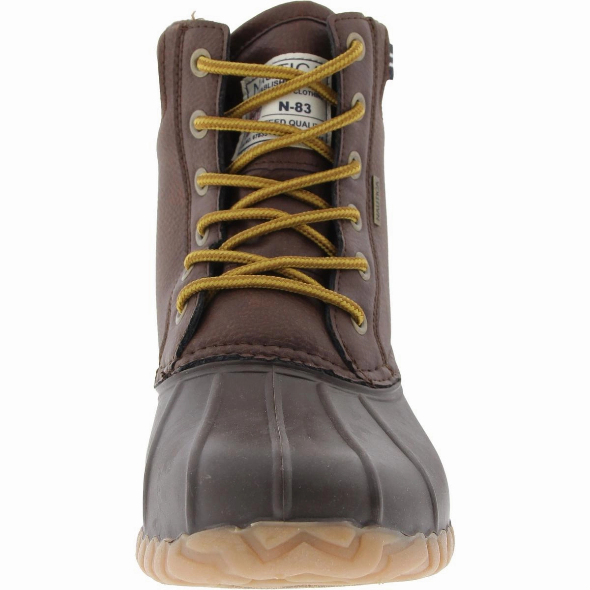 Mens Lace-Up Faux Leather Winter & Snow Boots
