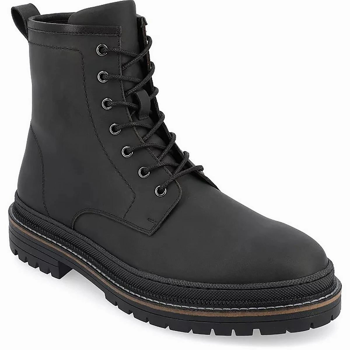 Mens Lace-Up Leather Hiking Boots Cheap Mens Boots & Chukkas