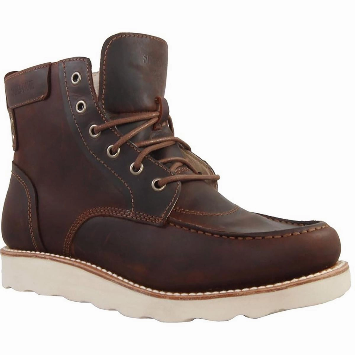 Mens Leather Fleece Lined Combat & Lace-up Boots