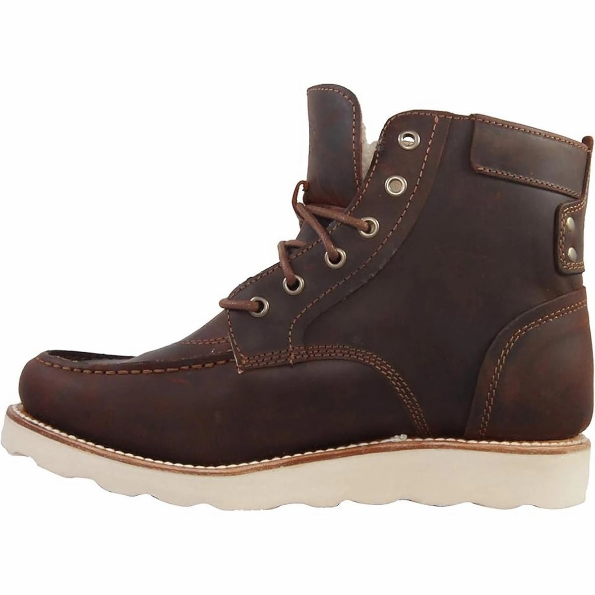 Mens Leather Fleece Lined Combat & Lace-up Boots