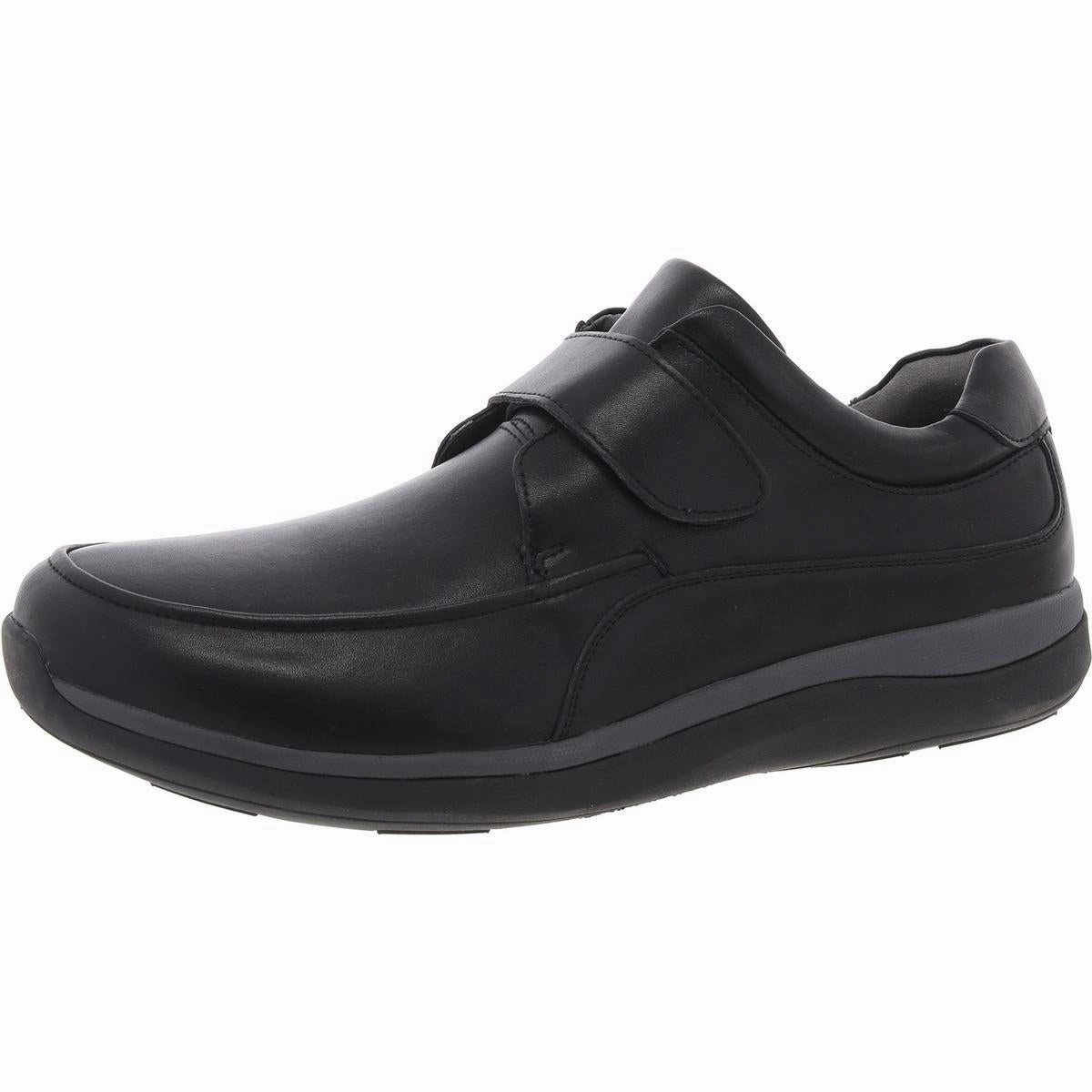 Mens Leather Laceless Slip-On Sneakers