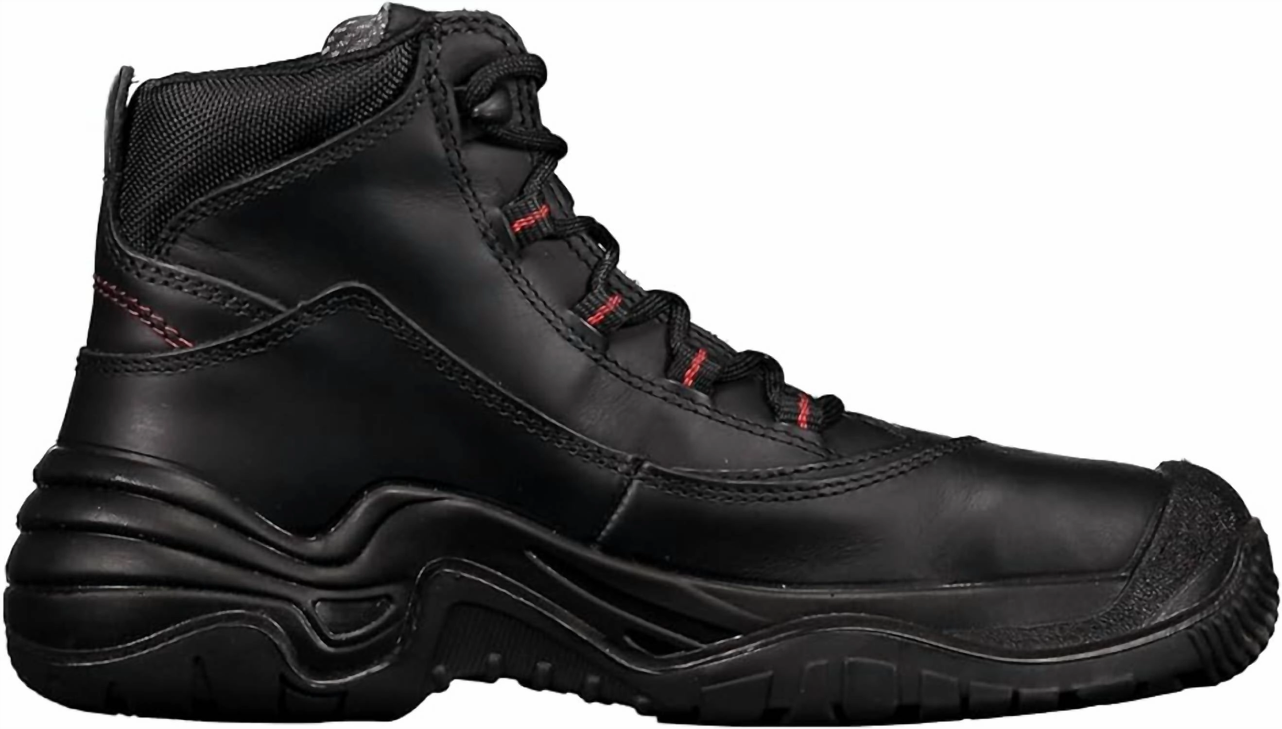 MenS Steel Toe Work Boots 6 In Black