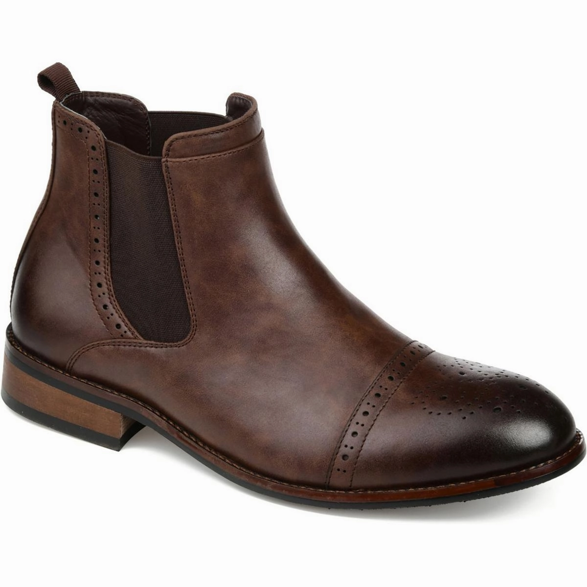 Mens Toe Cap Faux Leather Chelsea Boots Cheap Mens Boots & Chukkas
