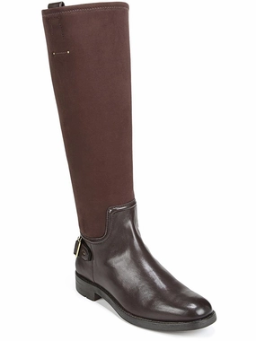 Merina Womens Faux Leather Wide Calf Knee-High Boots Womens Dress Boots for less