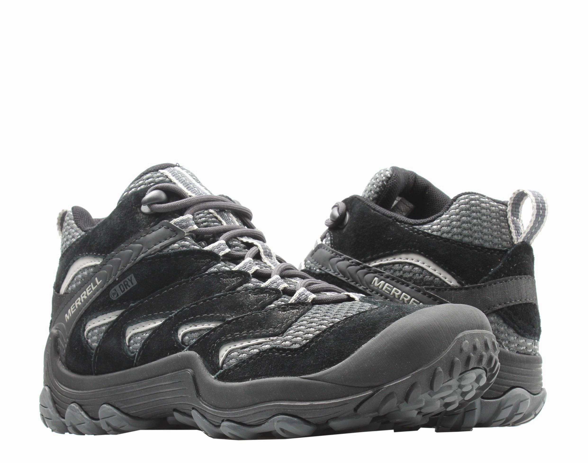 Merrell Cham 7 Limit Mid Waterproof Black/Grey Women's Hiking Boots J12762 Womens Boot Deals Today