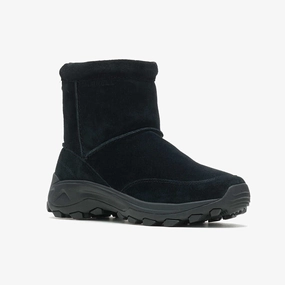 Merrell Winter J004555 Boots Men's Black Suede Leather Pull On Waterproof TF2616 Mens Chukka Boots outlet deals