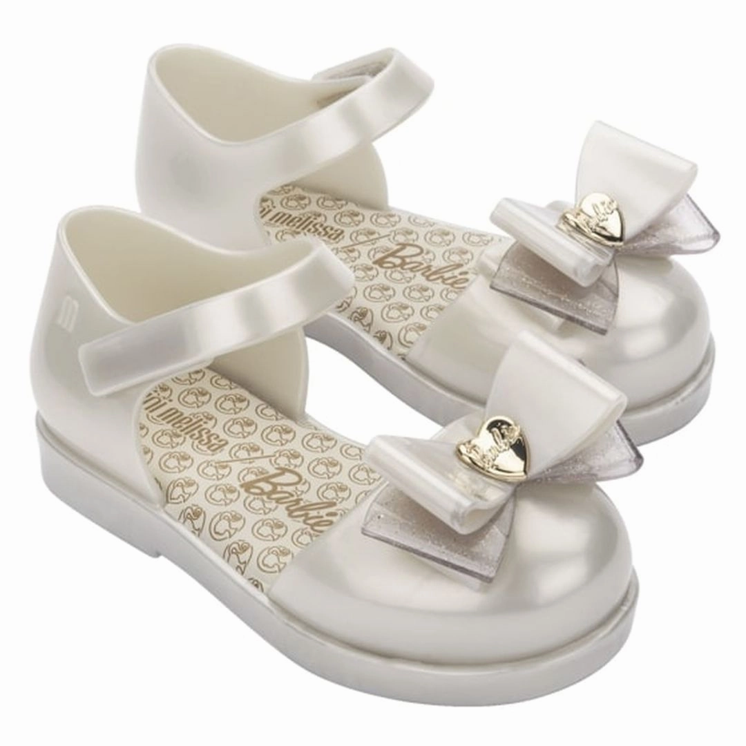 Metallic White Amy Barbie Sandals Girls Sandals summer sale