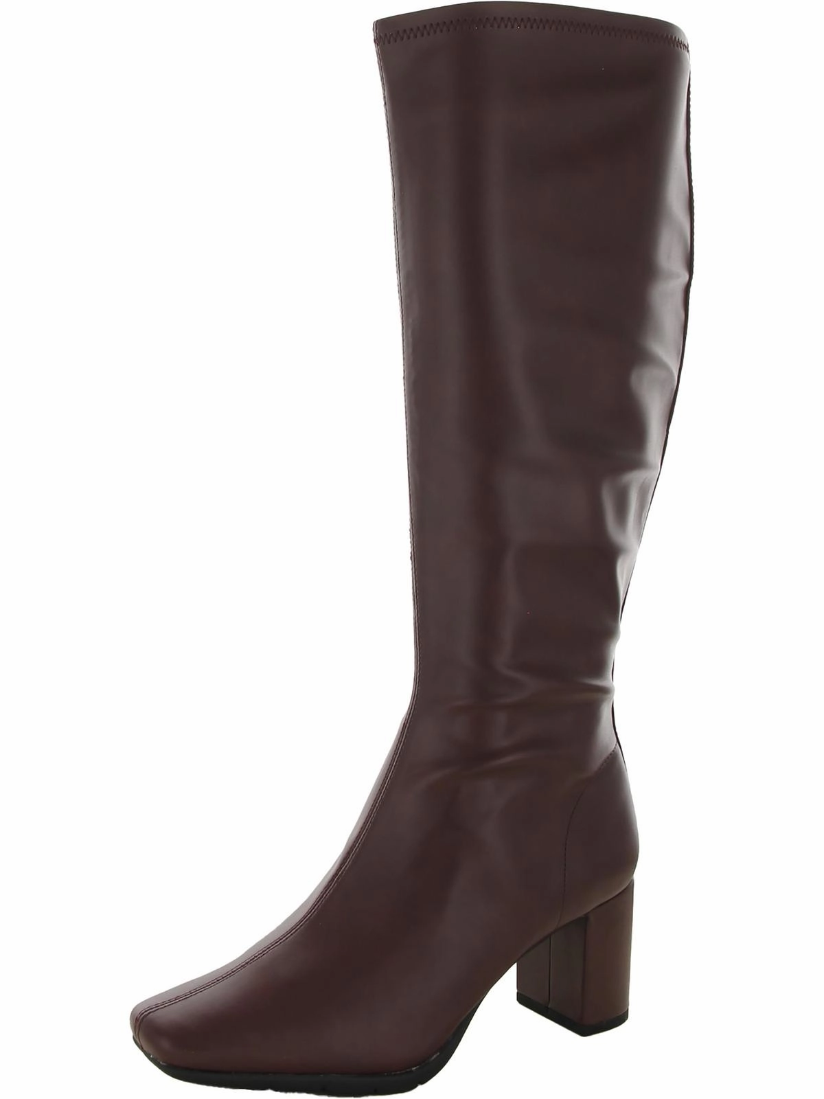 Micah Womens Stretch Block Heel Knee-High Boots