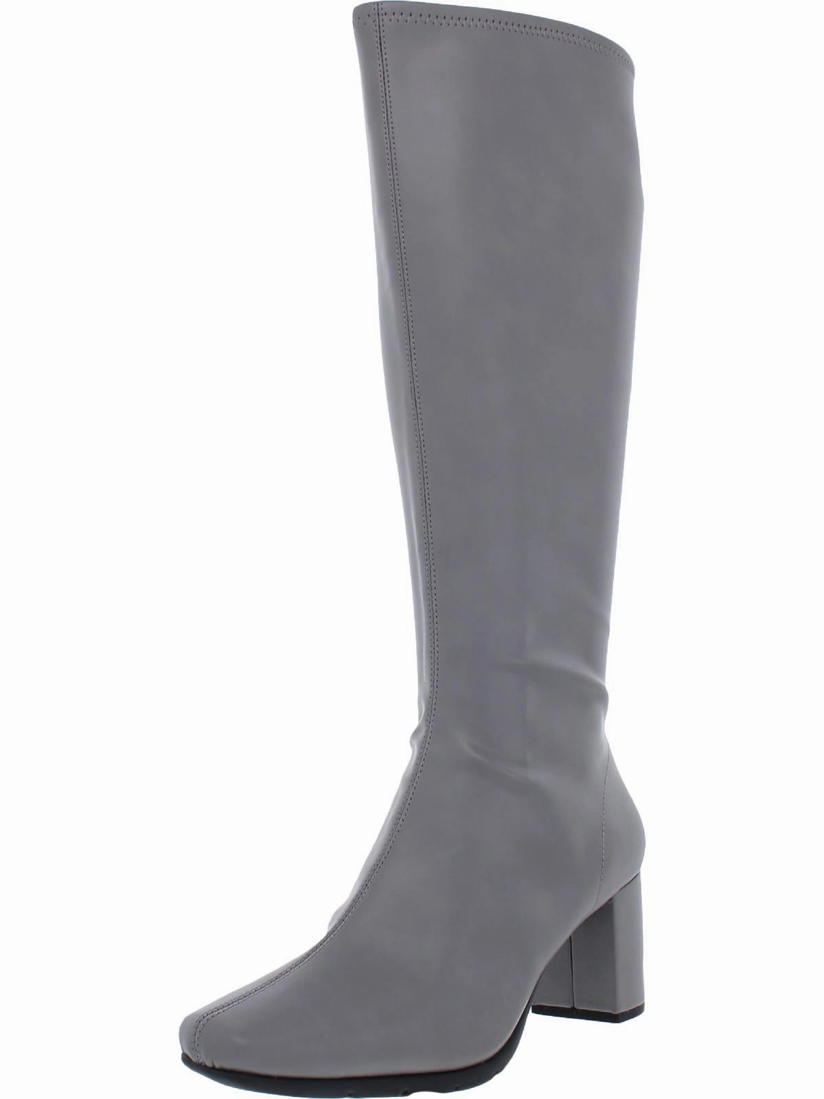Micah Womens Stretch Block Heel Knee-High Boots