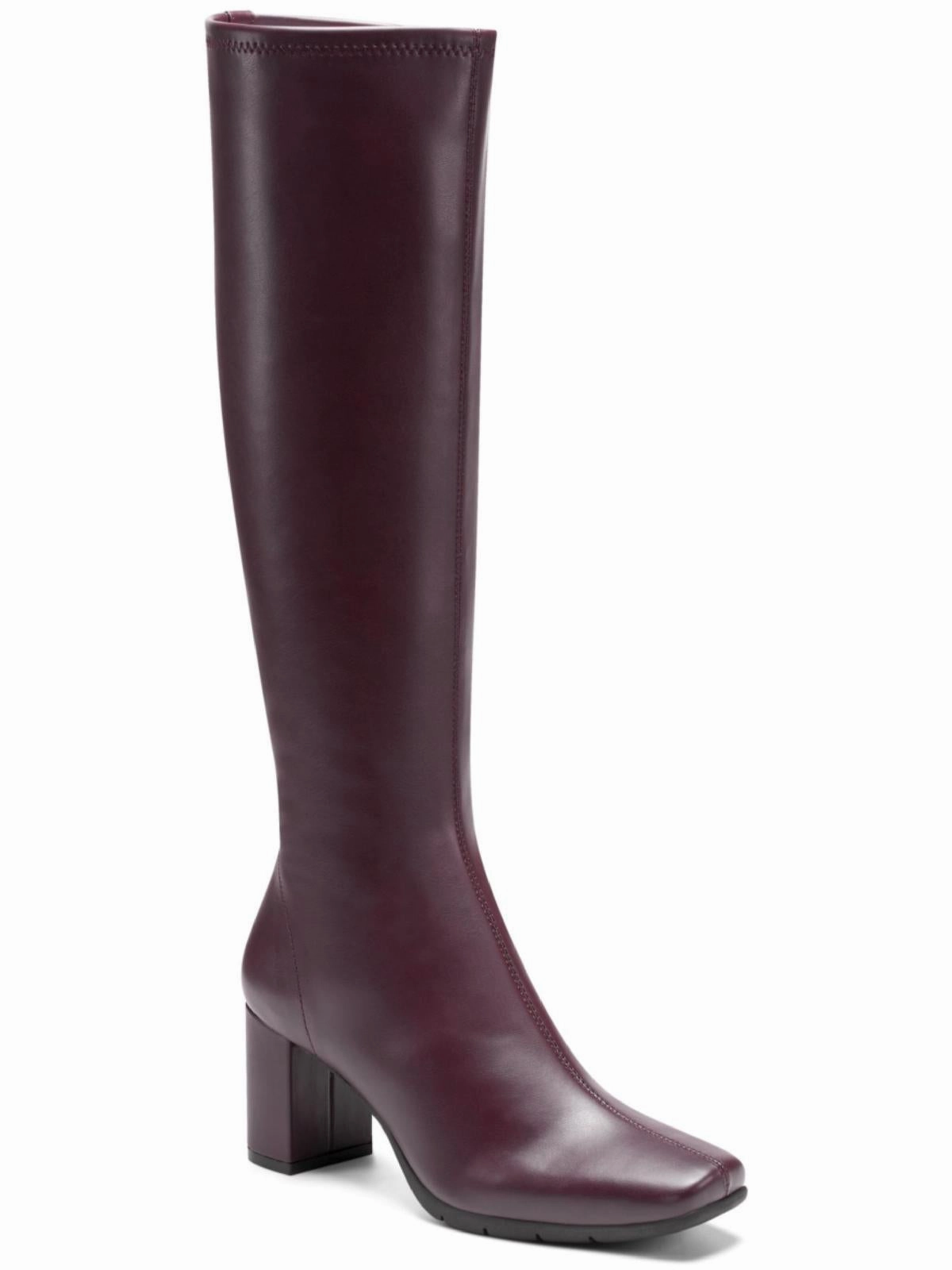 Micah Womens Stretch Block Heel Knee-High Boots Womens Boots clearance offers