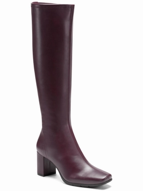 Micah Womens Stretch Block Heel Knee-High Boots Womens Boots clearance offers