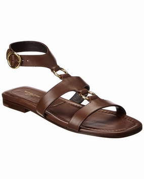 Michael Kors Collection Dusty Leather Sandal Womens Slip-On Sandals clearance