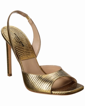 Michael Kors Collection Marisa Lizard-Embossed Leather Slingback Sandal Womens Slip-On Sandals clearance
