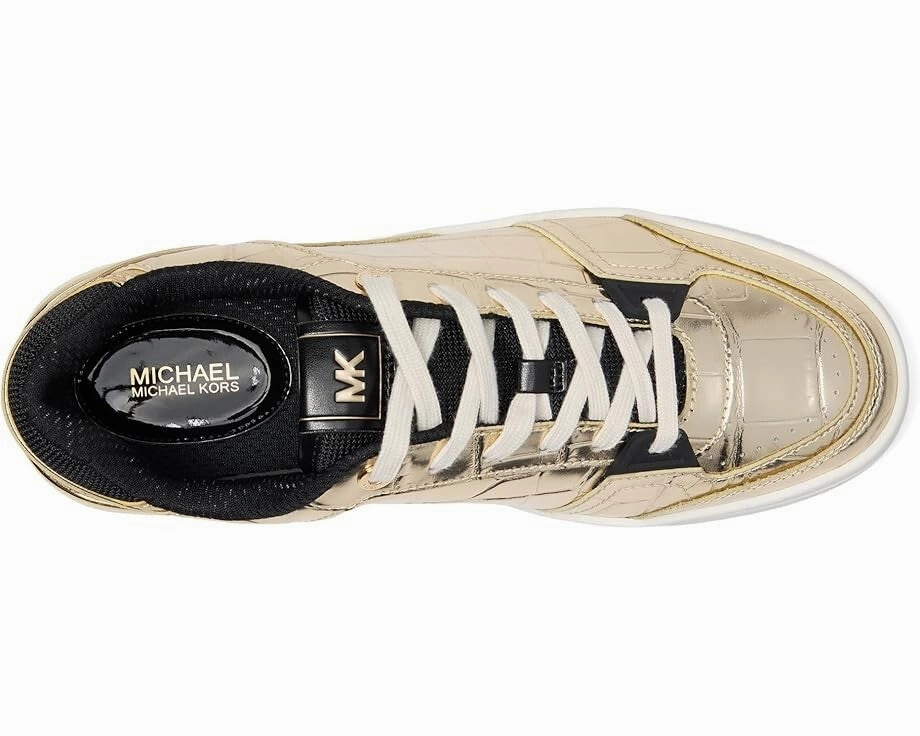 Michael Kors Rebel Sneakers Women's US 8.5 Pale Gold Lifestyle Shoes ZOGG42