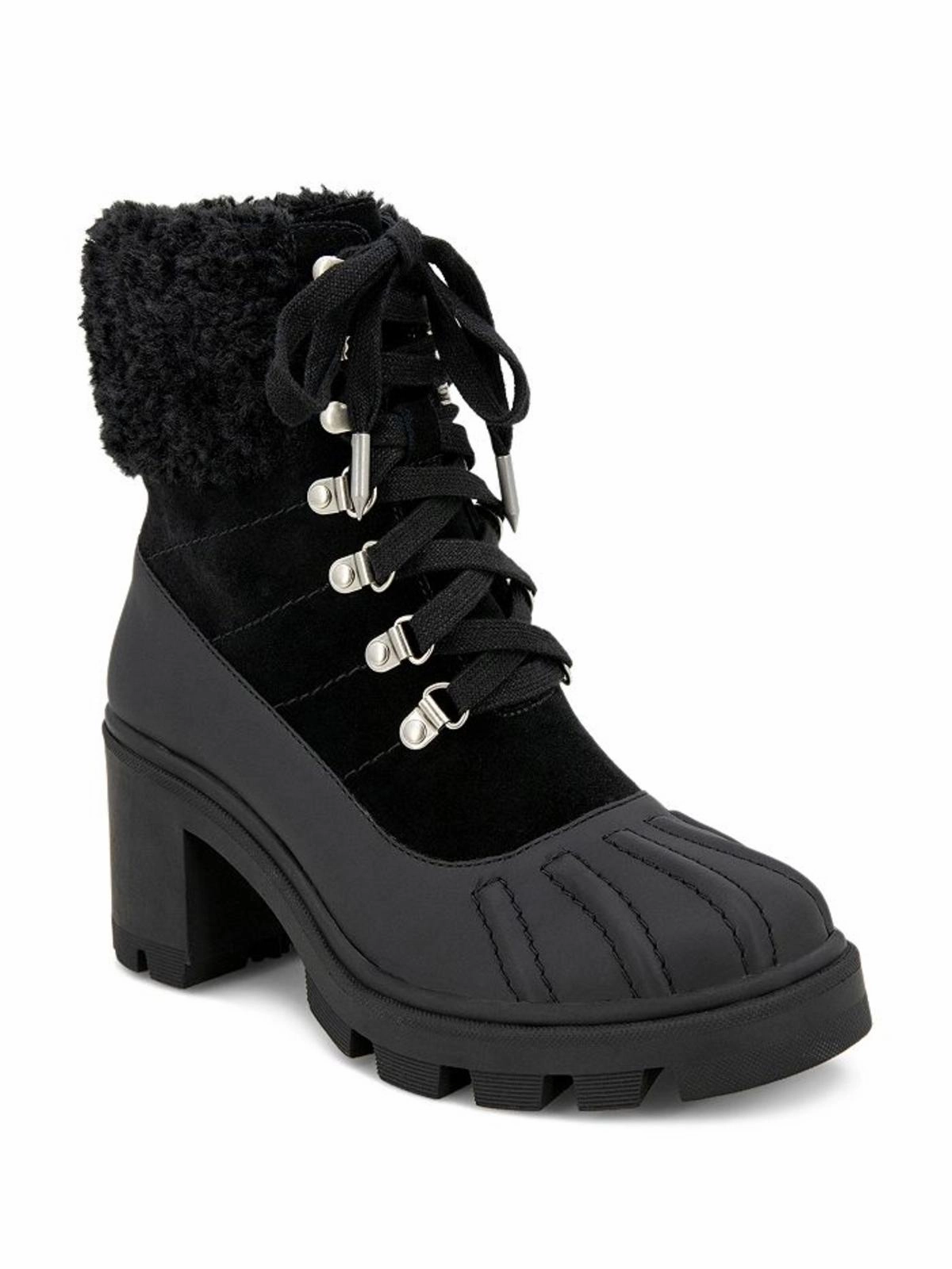 Mikayla Womens Leather Block Heel Combat & Lace-up Boots Hot sale Womens Boots