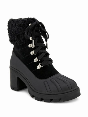 Mikayla Womens Leather Block Heel Combat & Lace-up Boots Hot sale Womens Boots