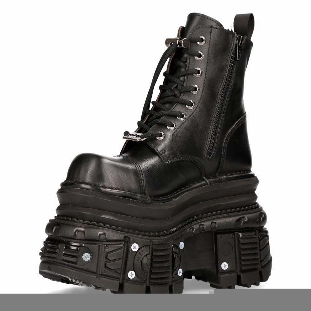 MILI083CCT-C4 Metallic Leather Military Boots