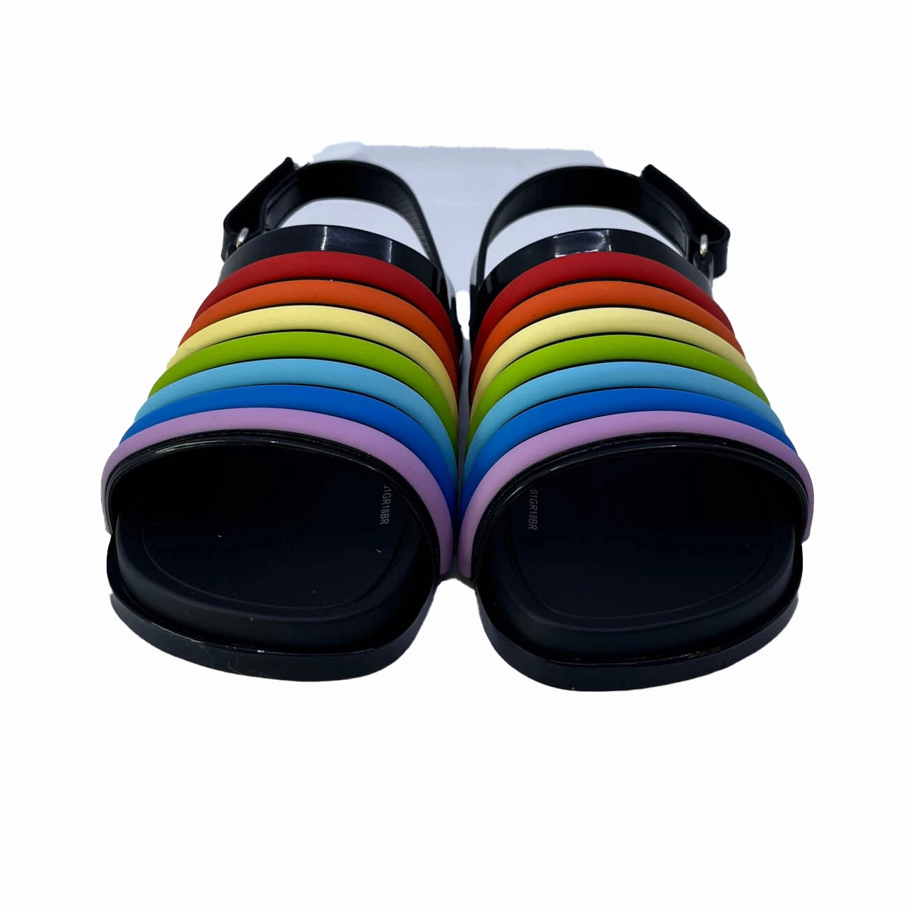 Mini Melissa Girls Black Colorful Sandals Discount Boys Footwear online