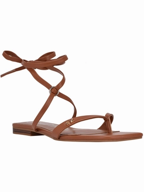 Minola Womens Faux Leather Ankle Tie Thong Sandals Buy Womens Sandals with promo