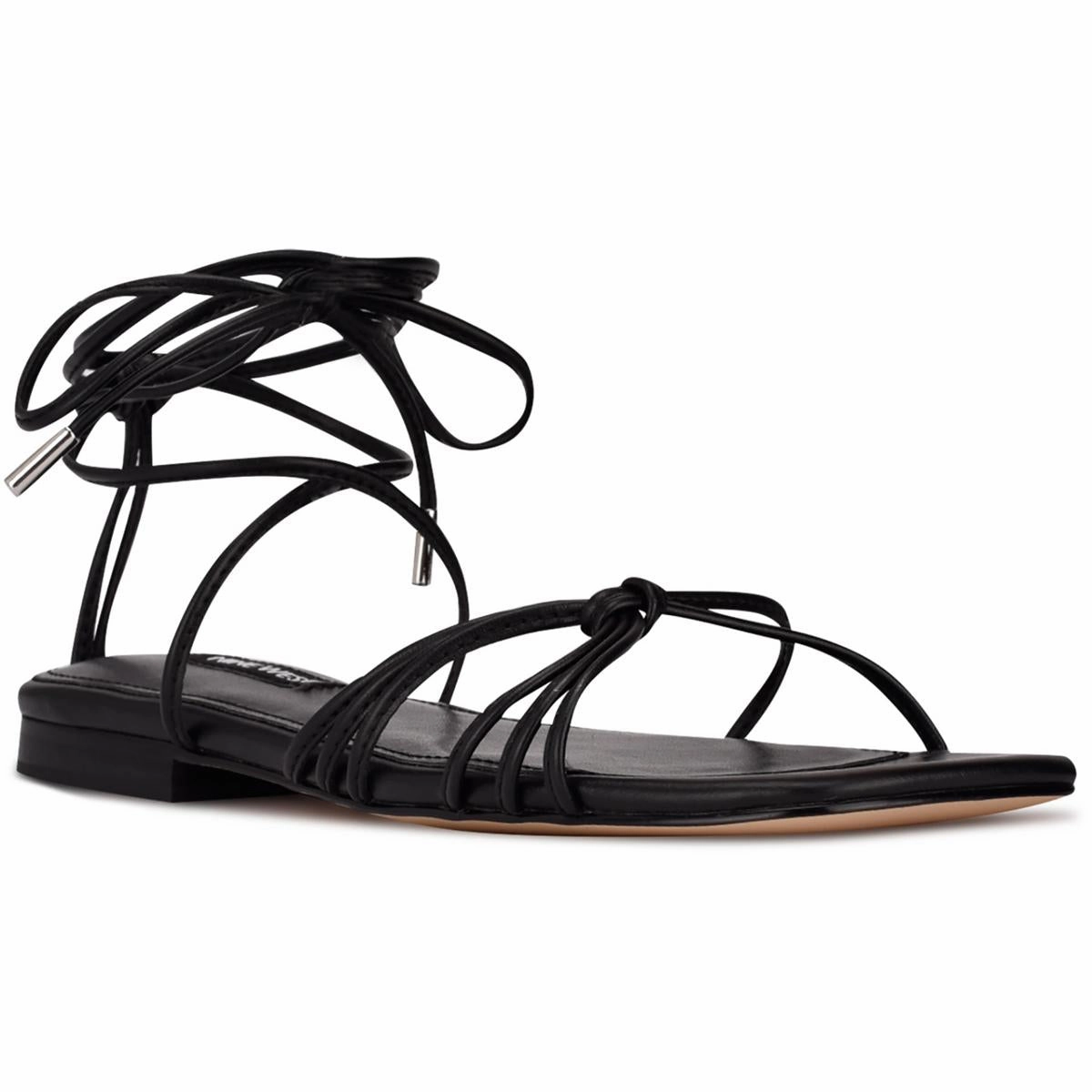 Minus 3 Womens Faux Leather Gladiator Sandals