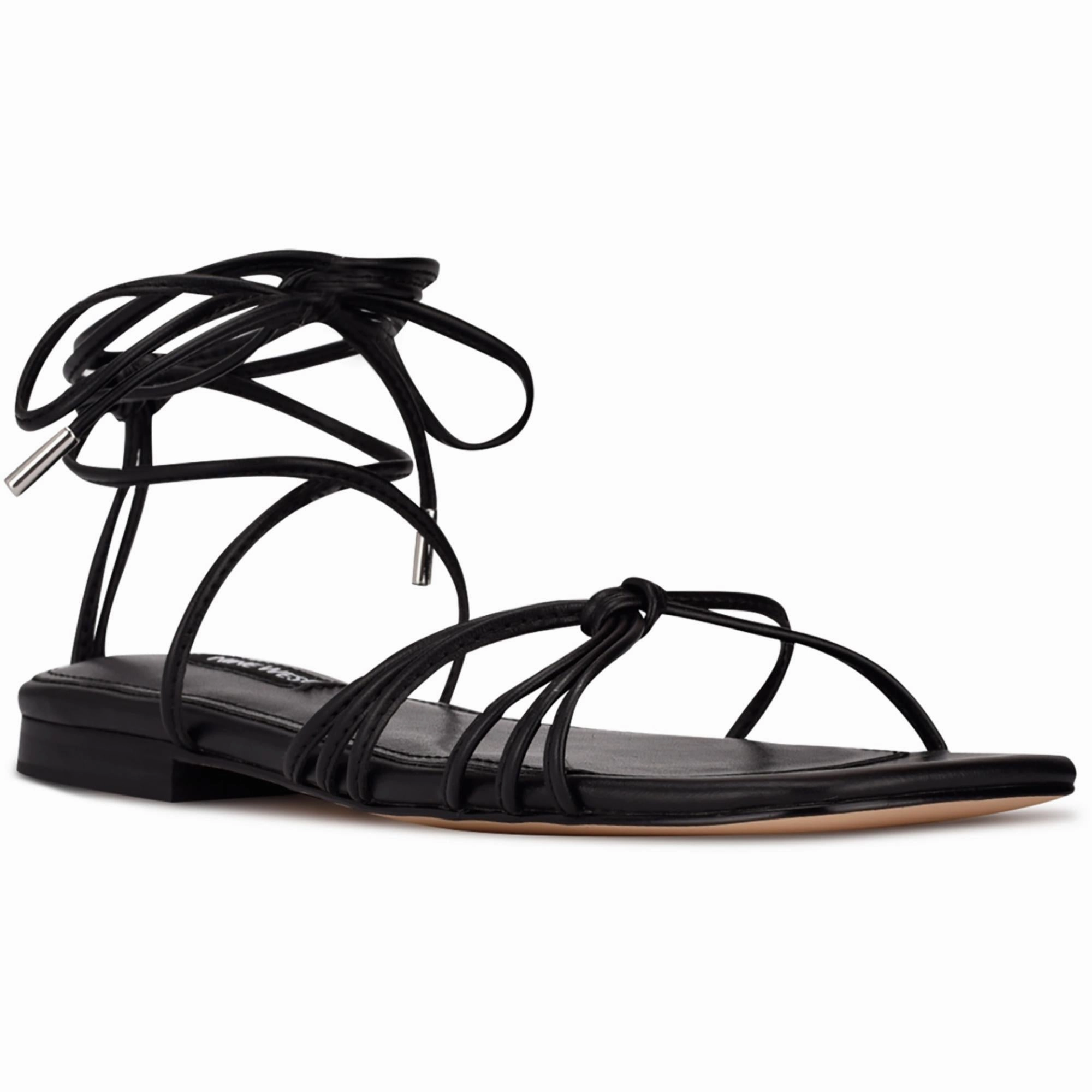 Minus 3 Womens Faux Leather Gladiator Sandals