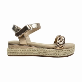 Miss April Wedge Sandal in Light Bronze - Kids Girls Sandals summer sale