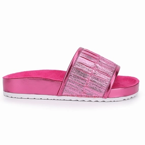 Miss Ariel Slide in Pink Metallic - Kids Girls Sandals summer sale