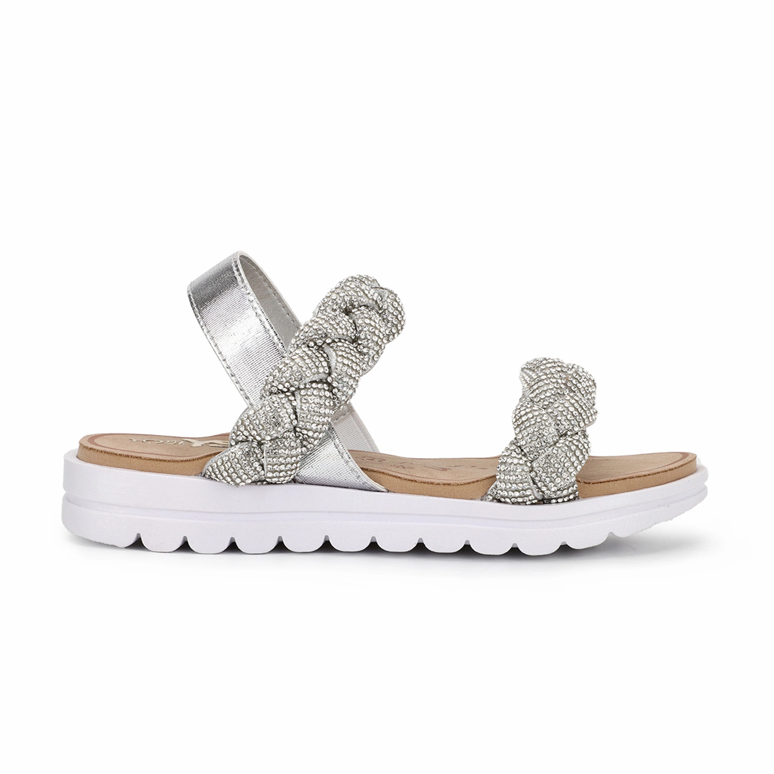 Miss Bradie Glam Sandal in Silver - Kids Girls Sandals summer sale