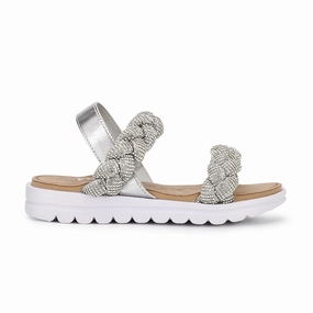 Miss Bradie Glam Sandal in Silver - Kids Girls Sandals summer sale