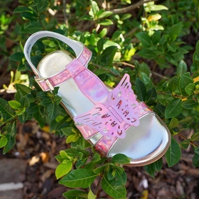 Miss Butterfly Sandal in Rainbow Iridescent - Kids Girls Sandals summer sale