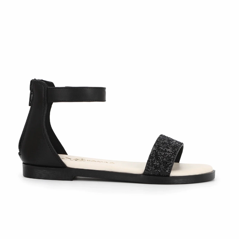 Miss Cambelle Glitter Sandal in Black - Kids Girls Sandals summer sale