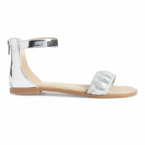 Miss Cambelle Ruffle Sandal in Silver - Kids Girls Sandals summer sale