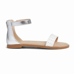 Miss Cambelle Sandal in White & Silver - Kids Girls Sandals summer sale
