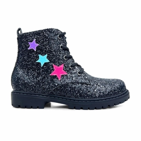 Miss Christie Boot in Black Glitter - Kids Girls Boots & Booties sale