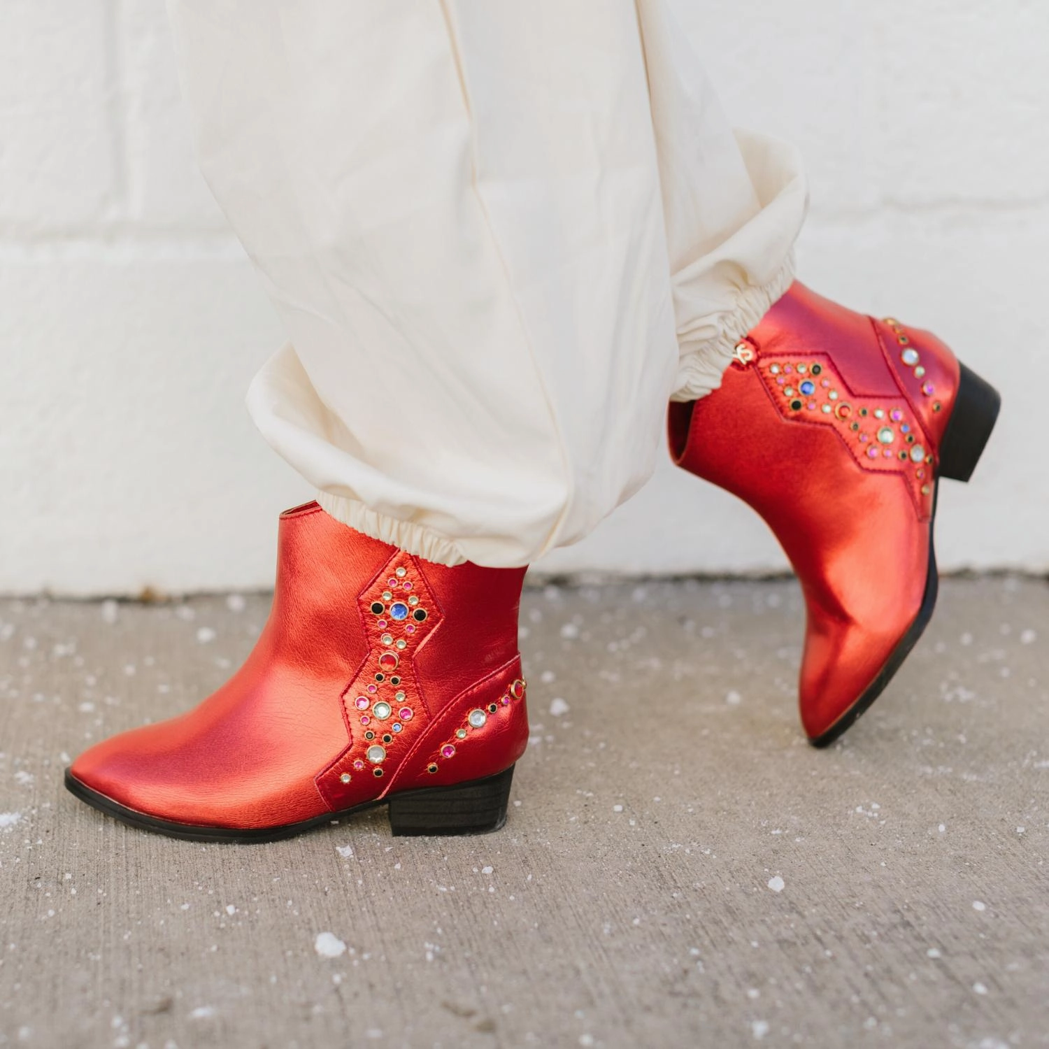 Miss Dallas Gem Western Boot in Red - Kids Girls Boots & Booties sale